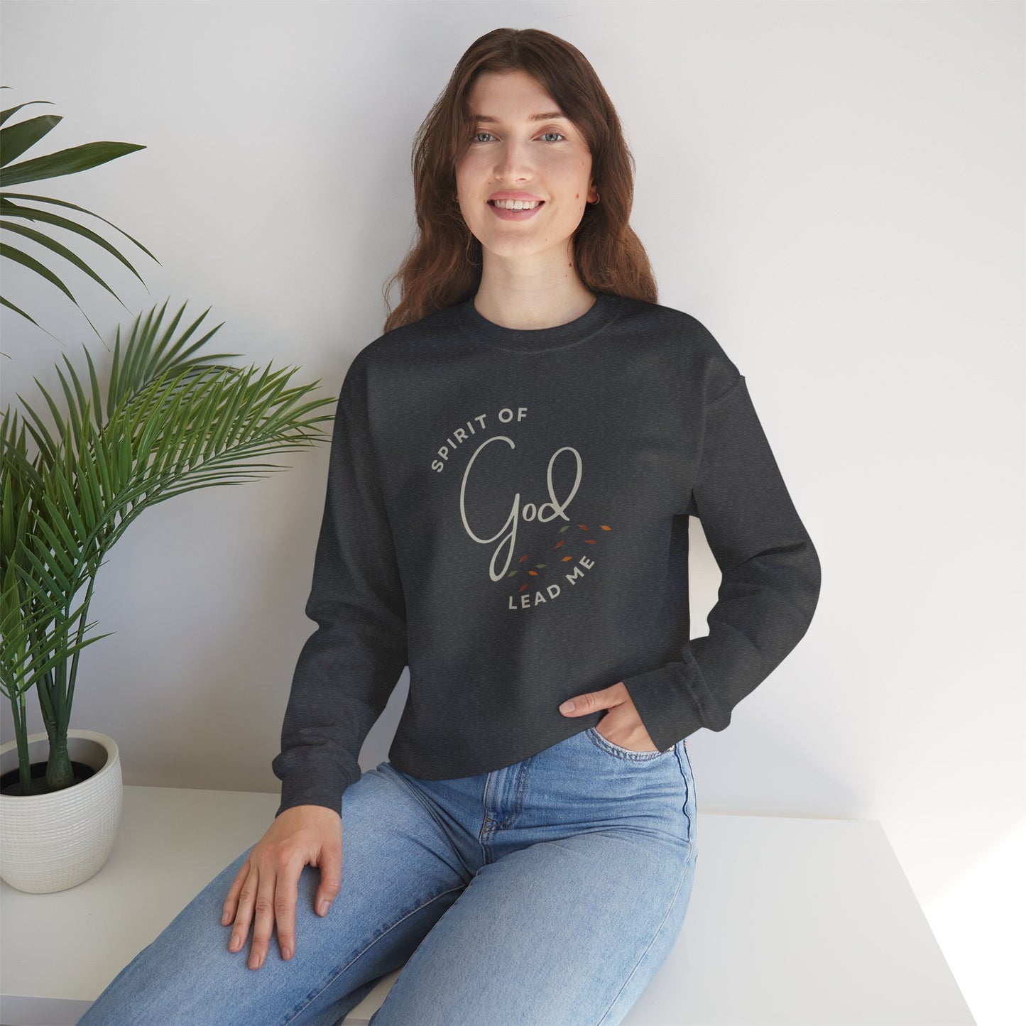 "Spirit Lead Me" (Dark Fabric Design) Women's Sweatshirt
