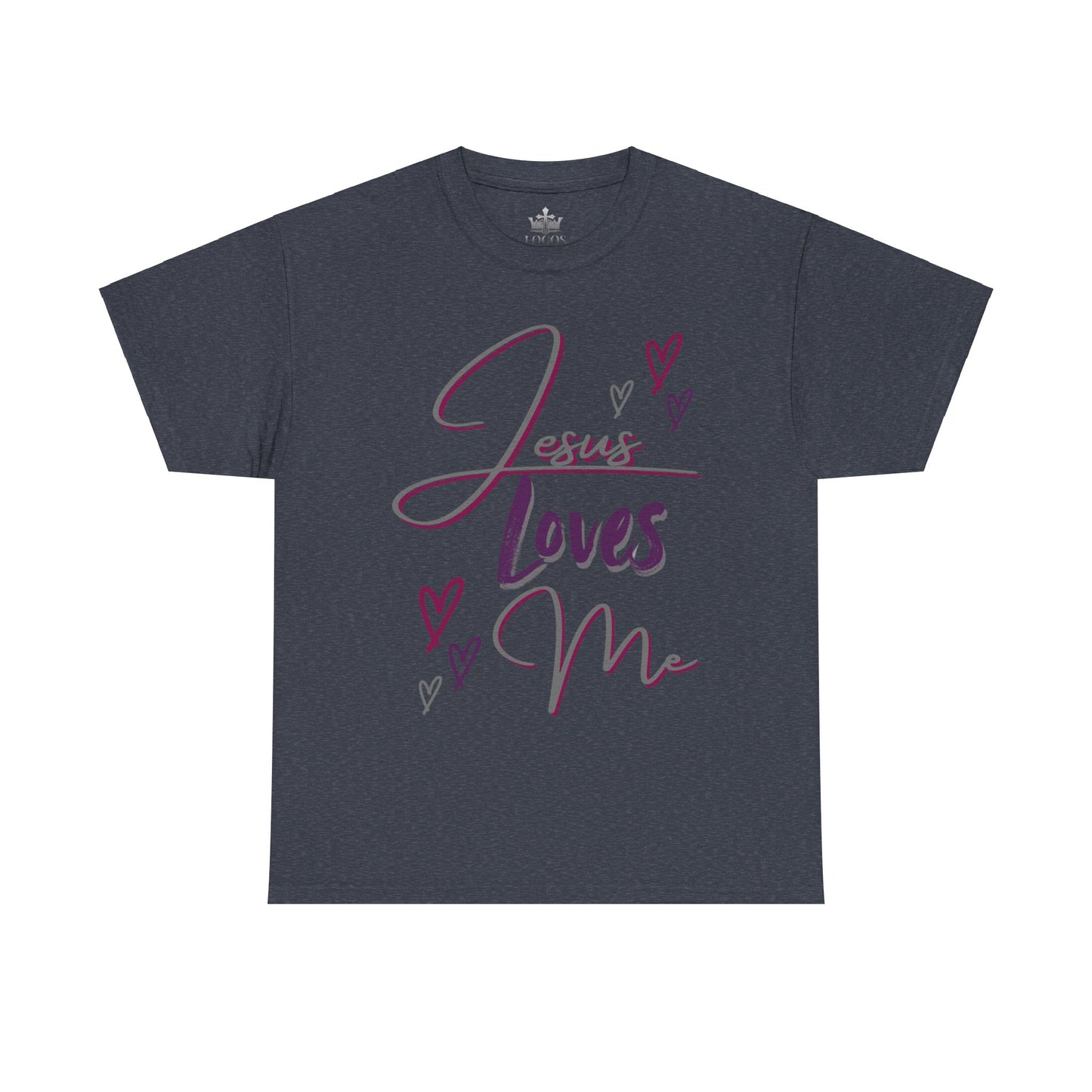 "Jesus Loves Me" (Dark Fabric Design) Women's Cotton Tee