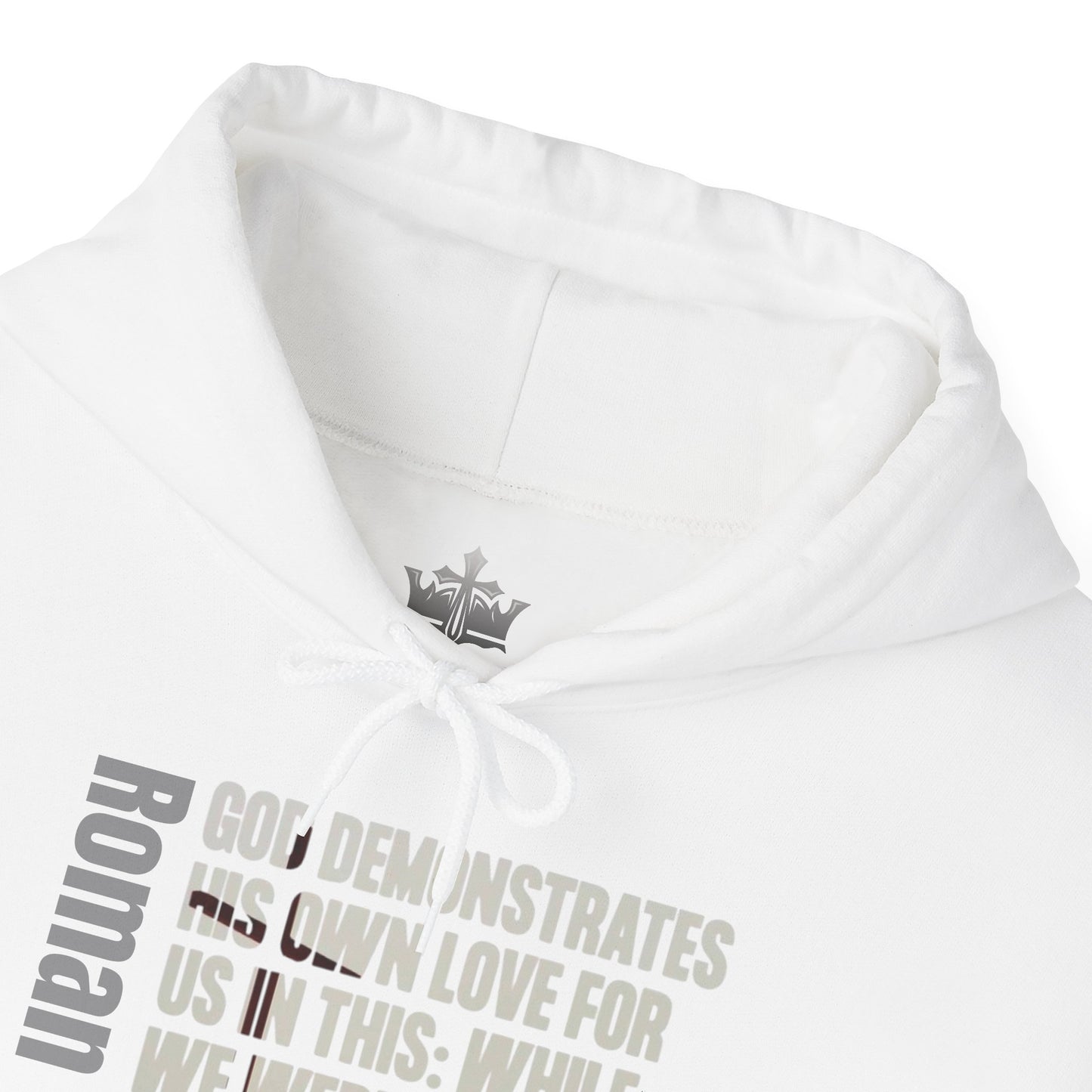Romans 5:8 Men's Scripture Hoodie by Logos