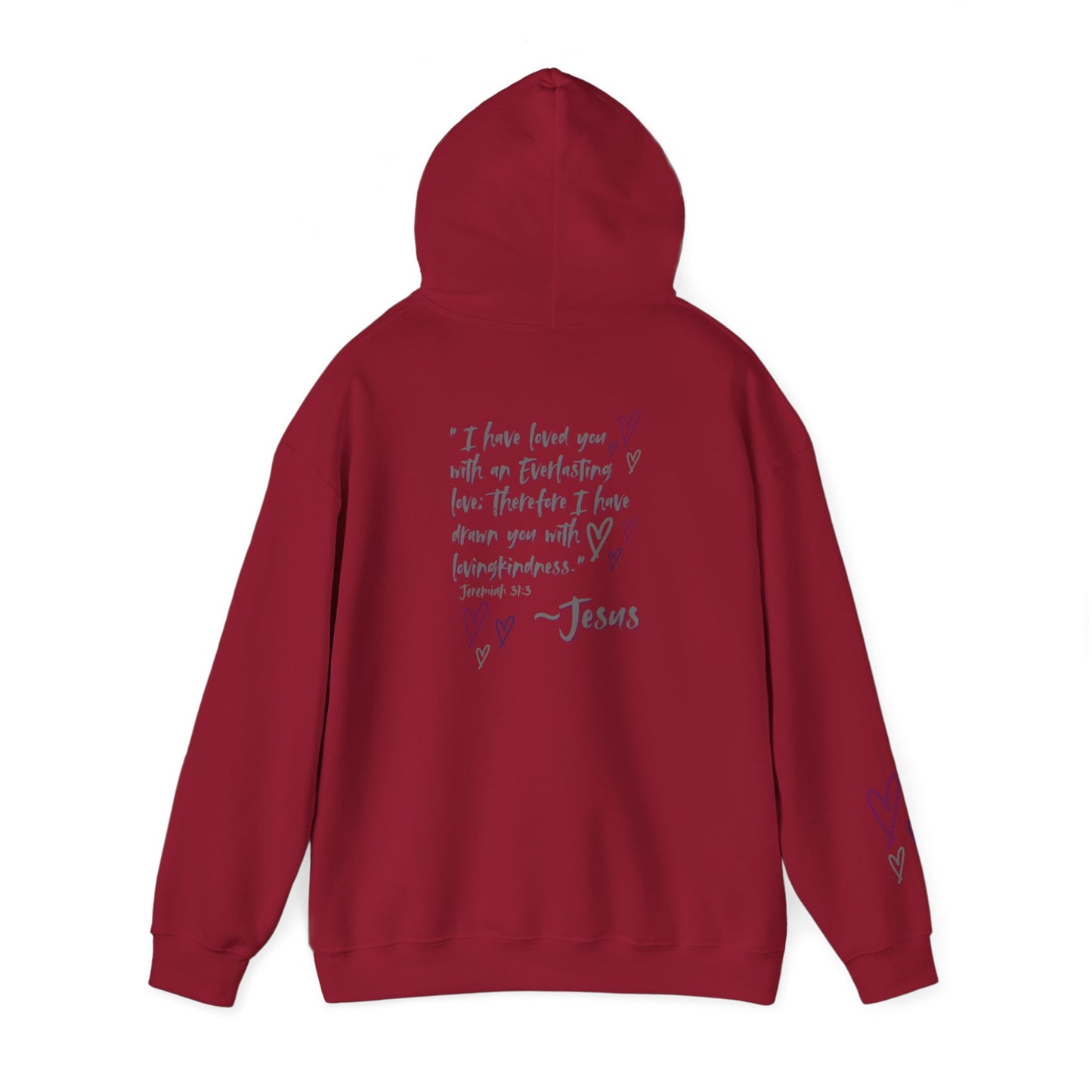 "Jesus Loves Me" (Dark Fabric Design) Women's Hoodie