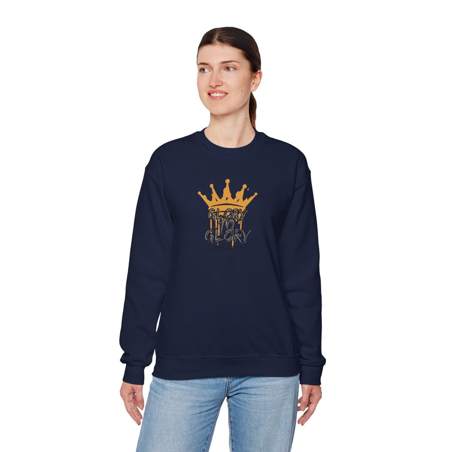 "Glory to Glory" Women's Sweatshirt- 2 Corinthians 3:18