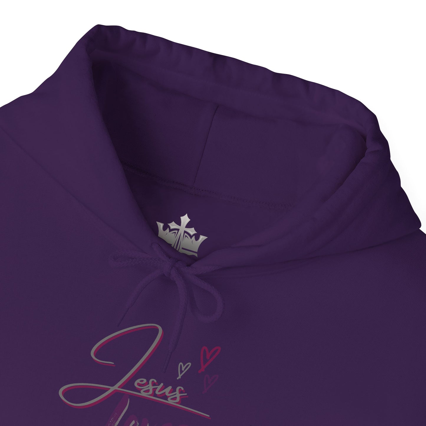 "Jesus Loves Me" (Dark Fabric Design) Women's Hoodie