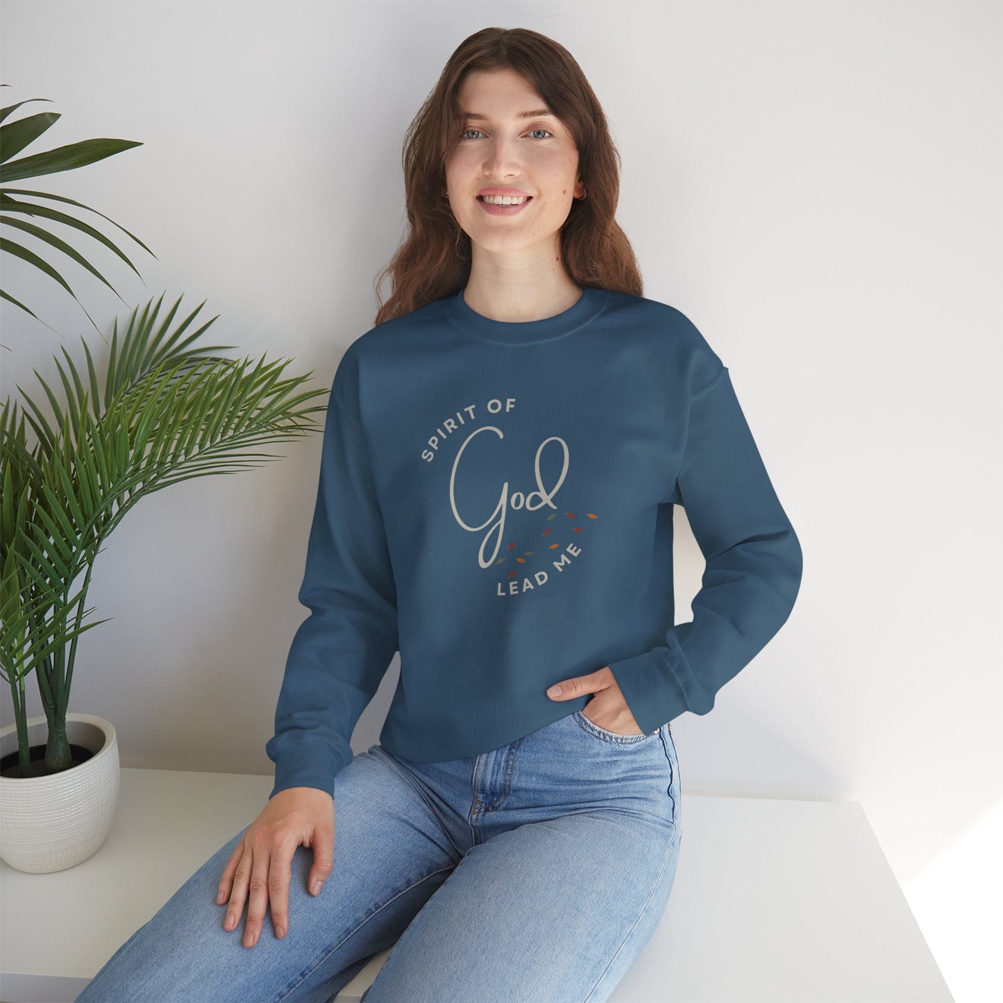 "Spirit Lead Me" (Dark Fabric Design) Women's Sweatshirt