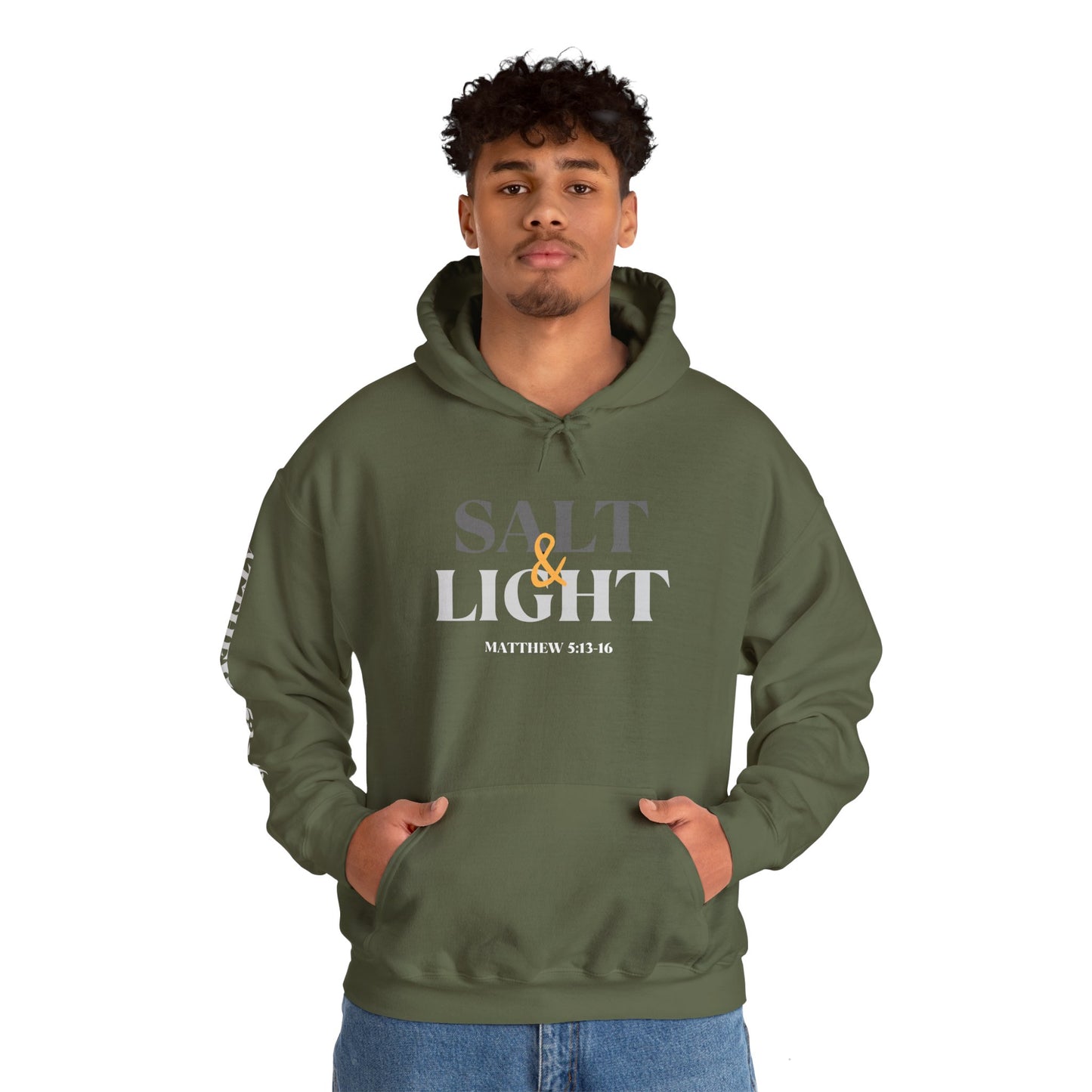 Salt And Light Hoodie-Dark Fabric Design