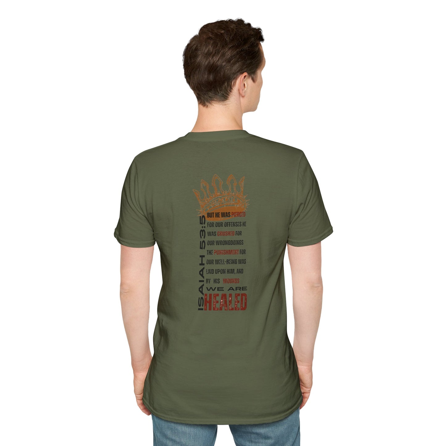 Christ Our Healer - Isaiah 53:5 Men's Apparel