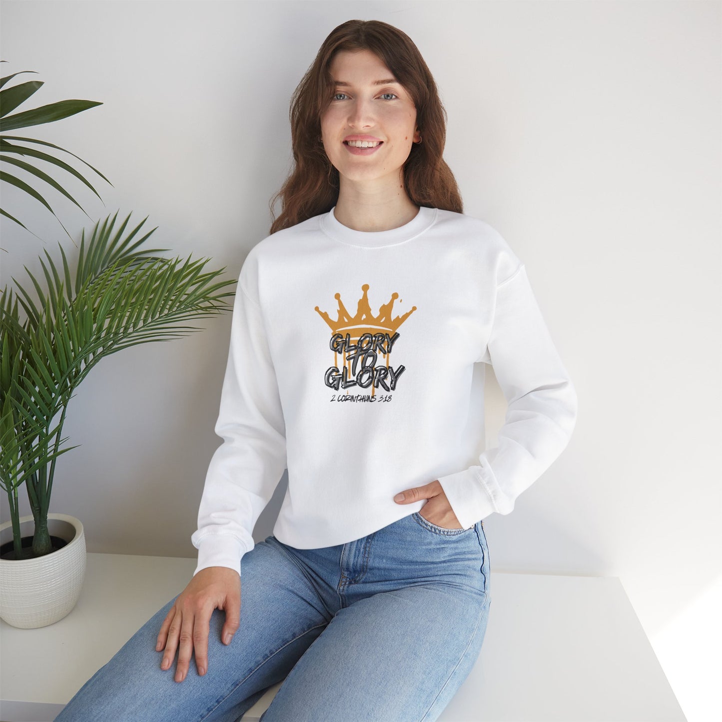 "Glory to Glory" Women's Sweatshirt- 2 Corinthians 3:18