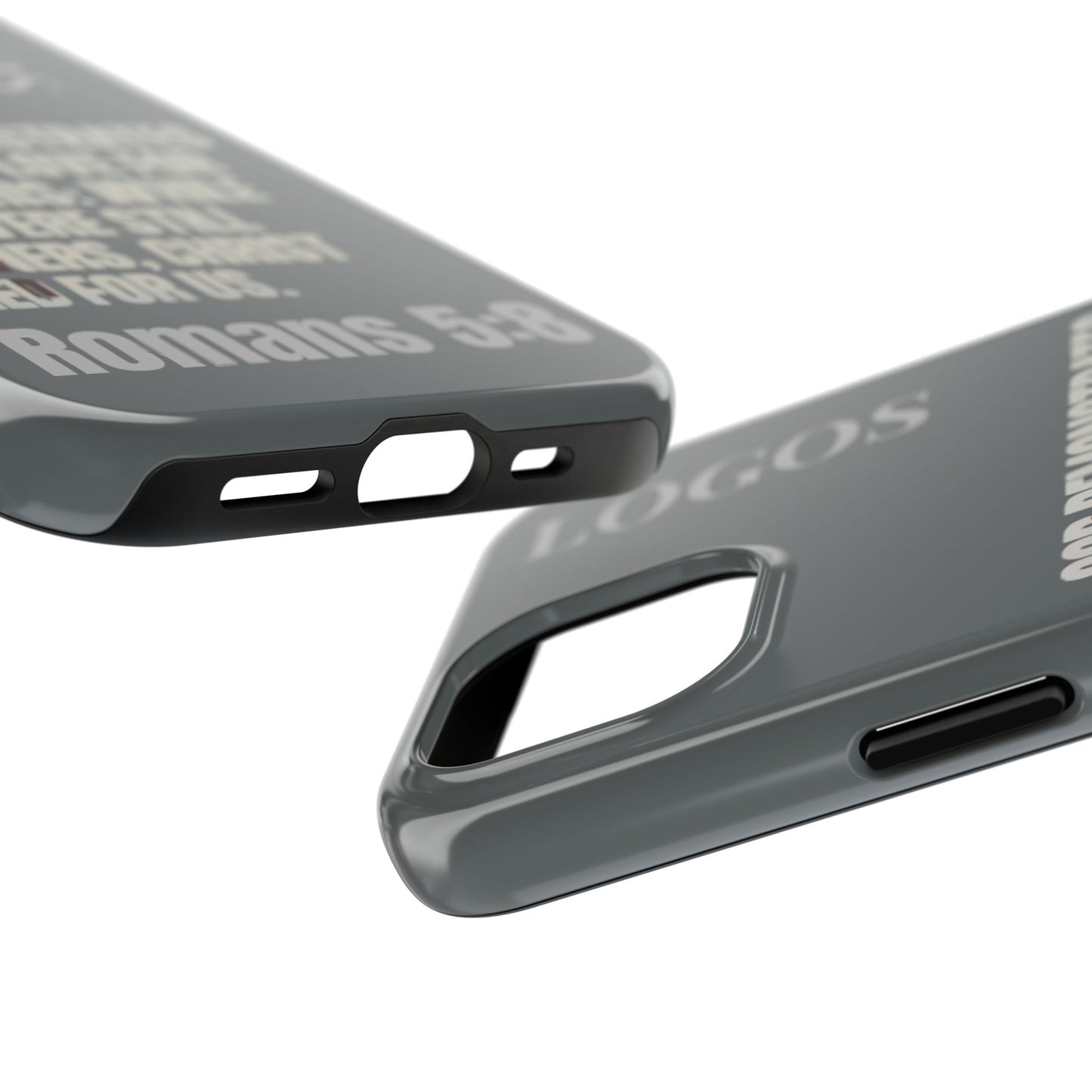 Romans 5:8 - Christian Phone Case - Gray