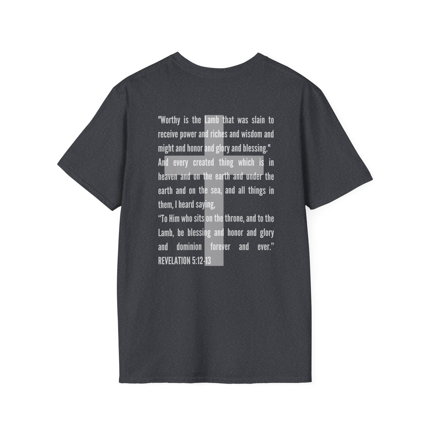 Lamb Of God - Christian Scripture T-Shirt - Revelation 5:12-13 & John 1:29