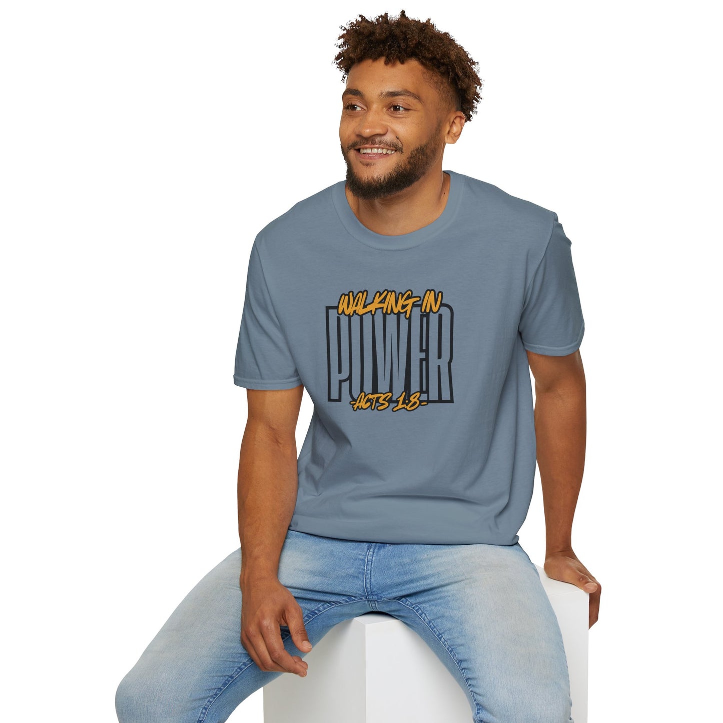 "Walking In Power" Men's T-Shirt-Acts 1:8 & Acts 10:38