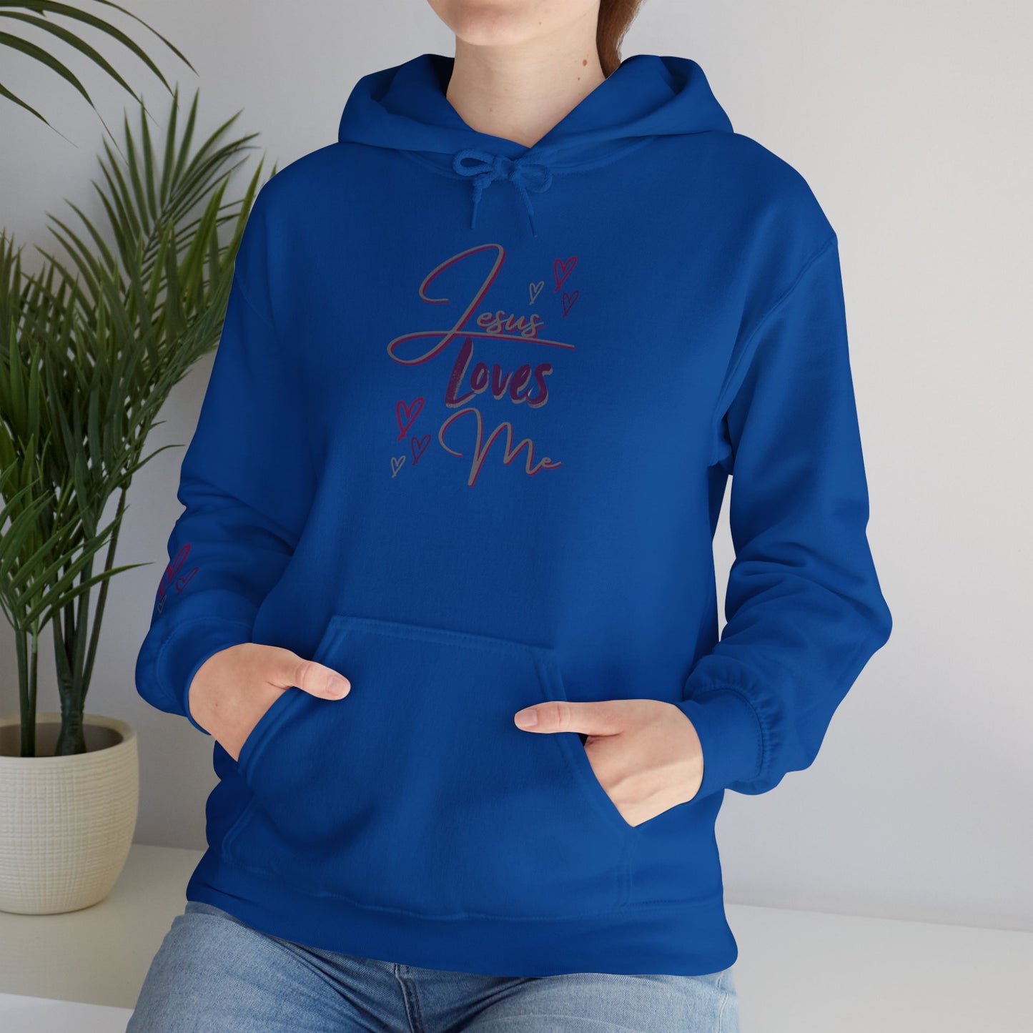 "Jesus Loves Me" (Dark Fabric Design) Women's Hoodie