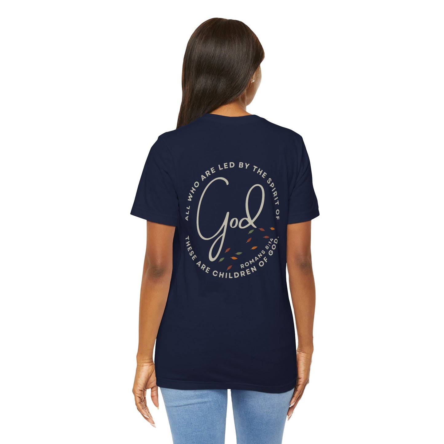 "Spirit Lead Me" T-Shirt - Romans 8:14 - Dark Fabric Design