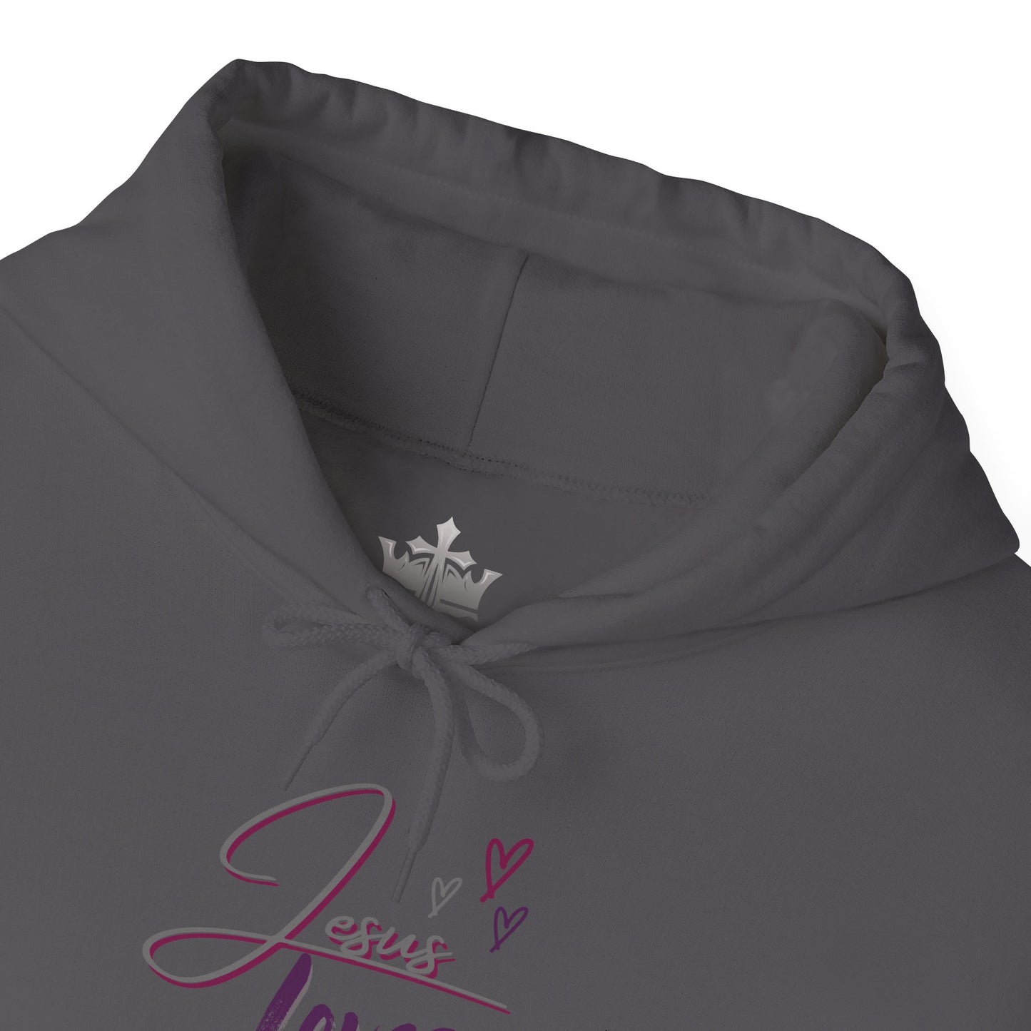 "Jesus Loves Me" (Dark Fabric Design) Women's Hoodie