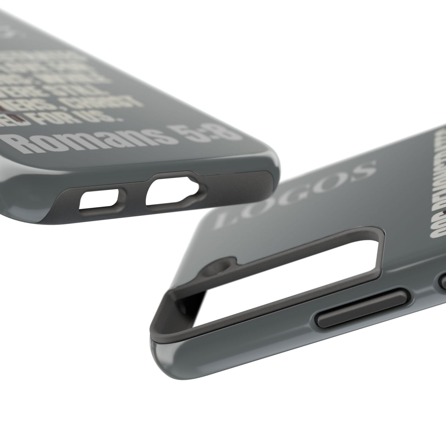 Romans 5:8 - Christian Phone Case - Gray