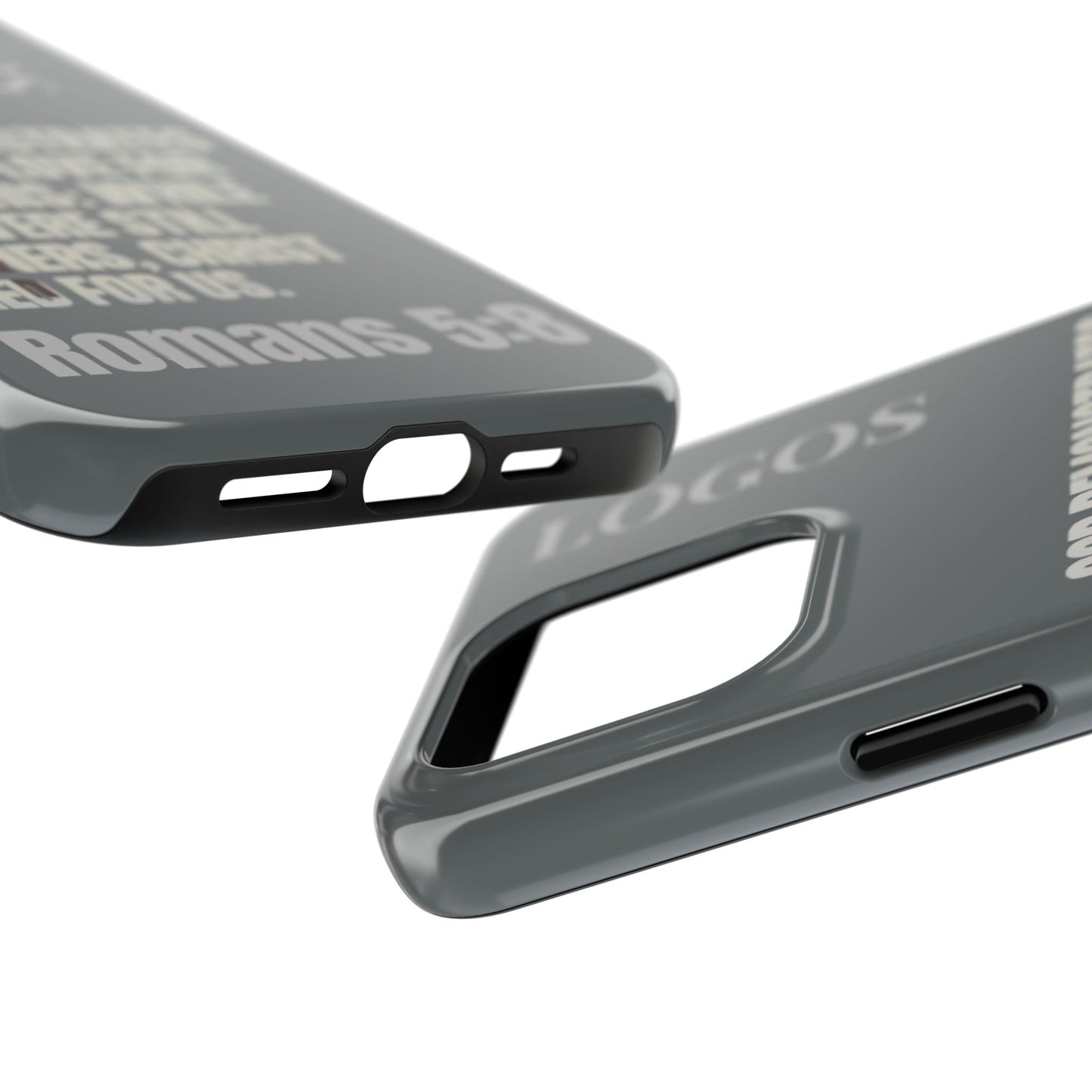 Romans 5:8 - Christian Phone Case - Gray