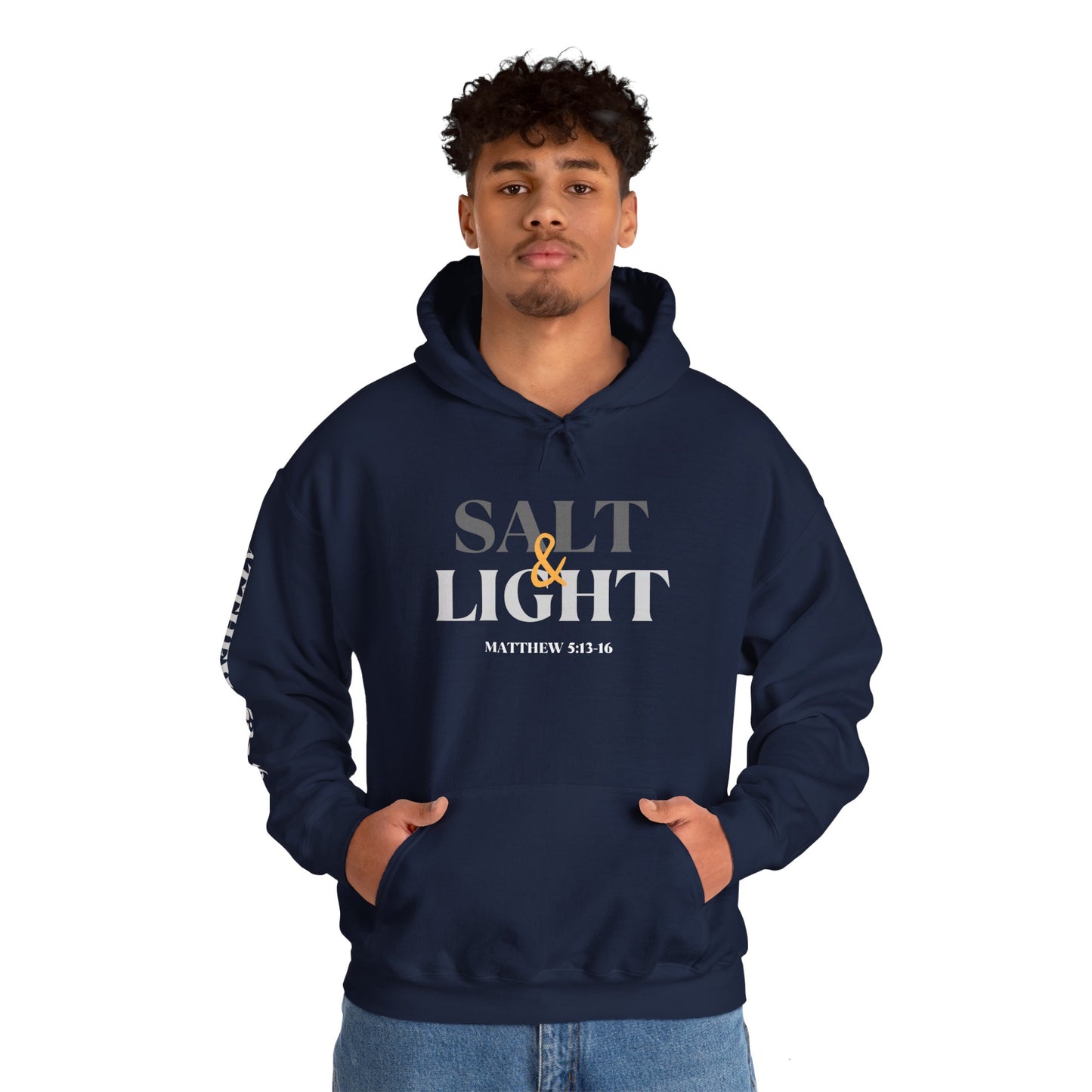 Salt And Light Hoodie-Dark Fabric Design