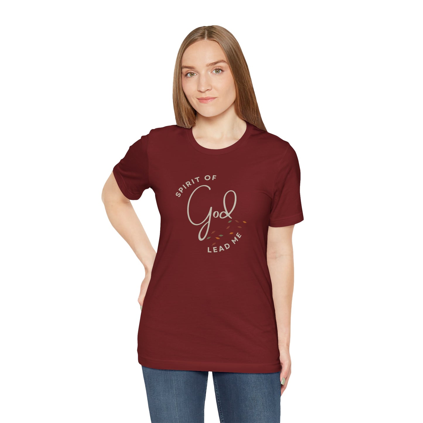 "Spirit Lead Me" T-Shirt - Romans 8:14 - Dark Fabric Design