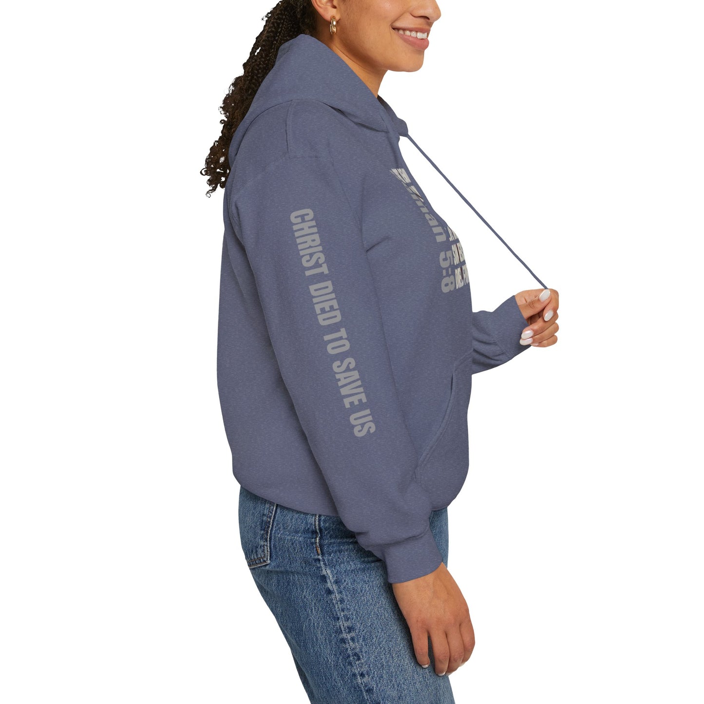 Romans 5:8 Men's Scripture Hoodie by Logos