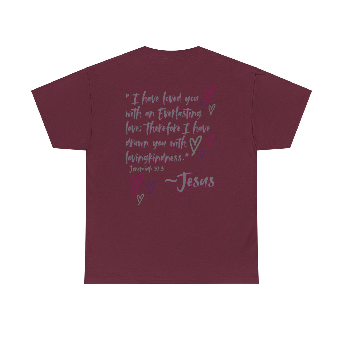 "Jesus Loves Me" (Dark Fabric Design) Women's Cotton Tee