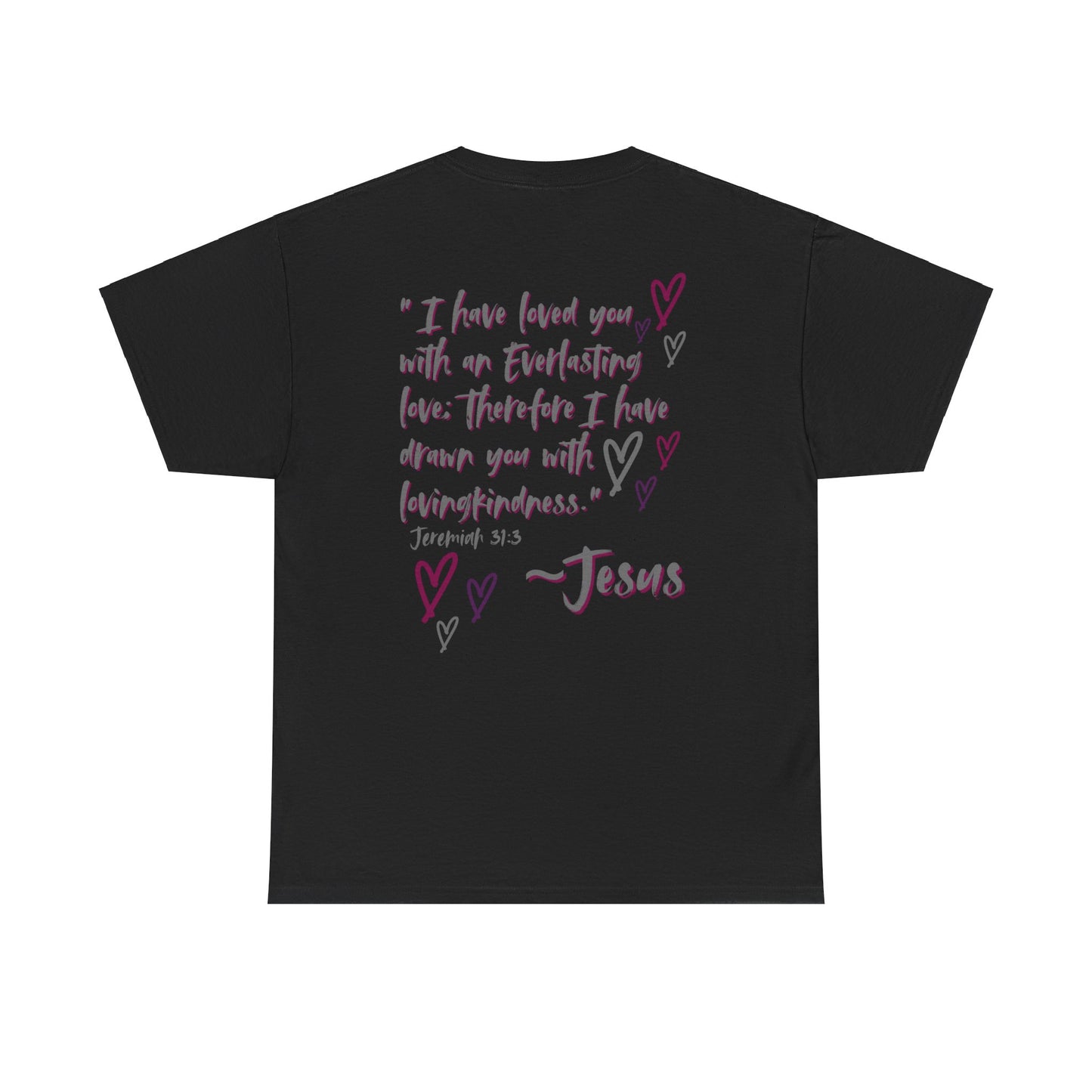 "Jesus Loves Me" (Dark Fabric Design) Women's Cotton Tee