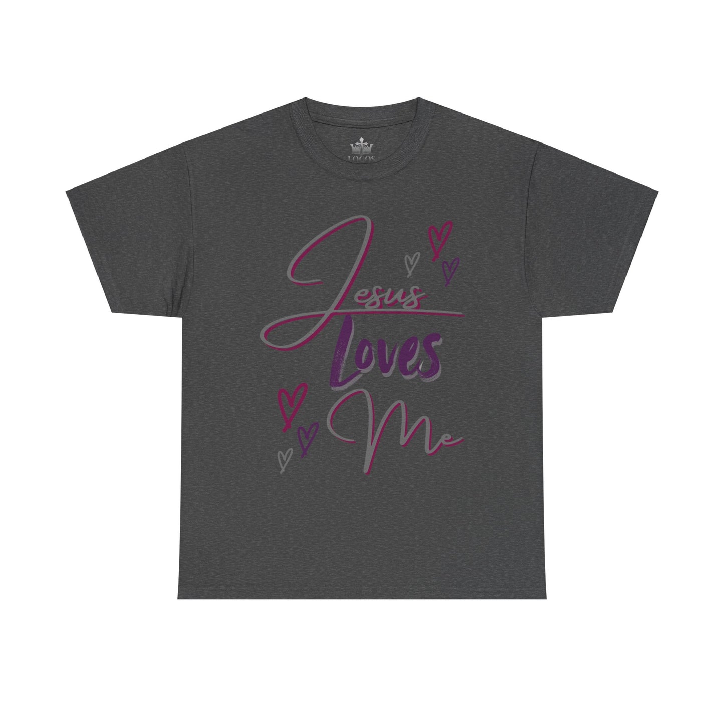 "Jesus Loves Me" (Dark Fabric Design) Women's Cotton Tee