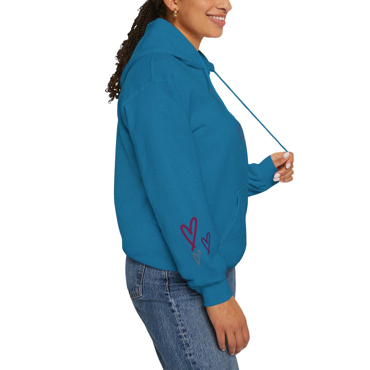"Jesus Loves Me" (Dark Fabric Design) Women's Hoodie