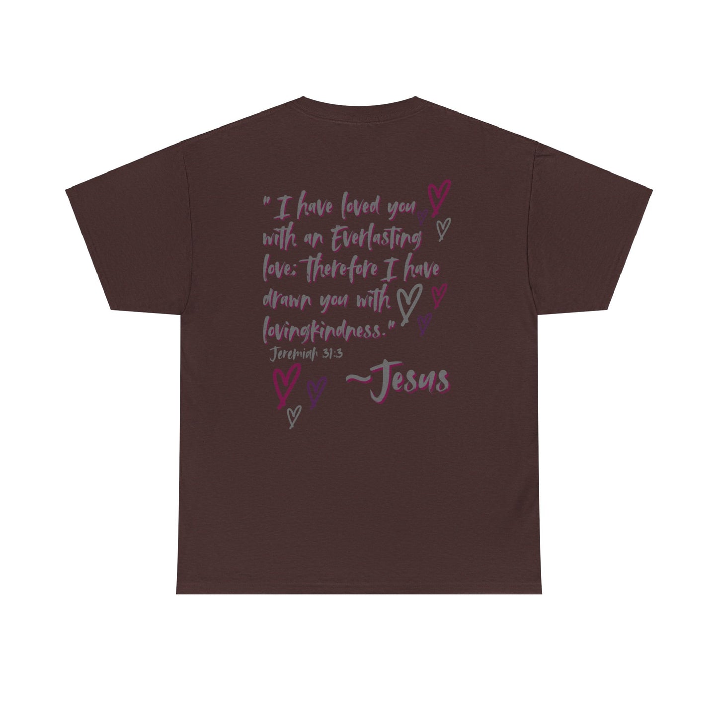 "Jesus Loves Me" (Dark Fabric Design) Women's Cotton Tee