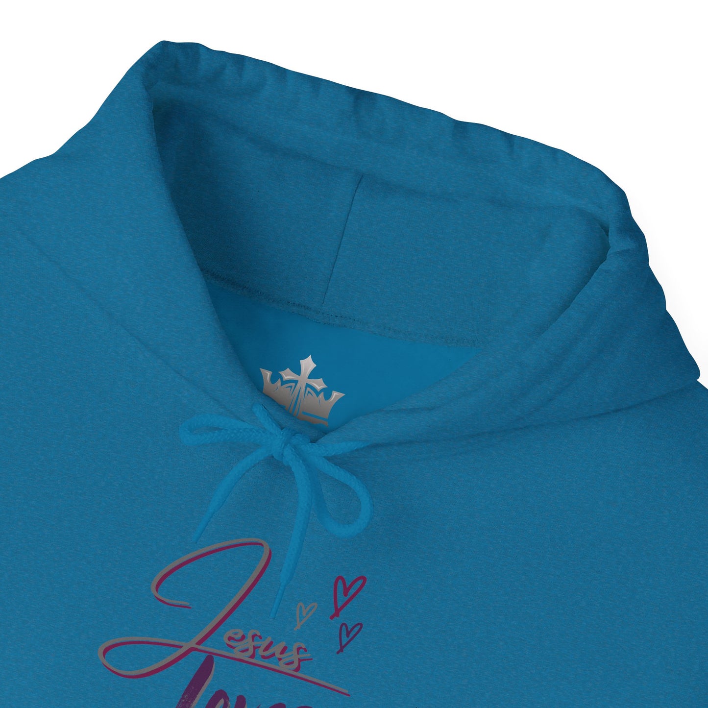 "Jesus Loves Me" (Dark Fabric Design) Women's Hoodie