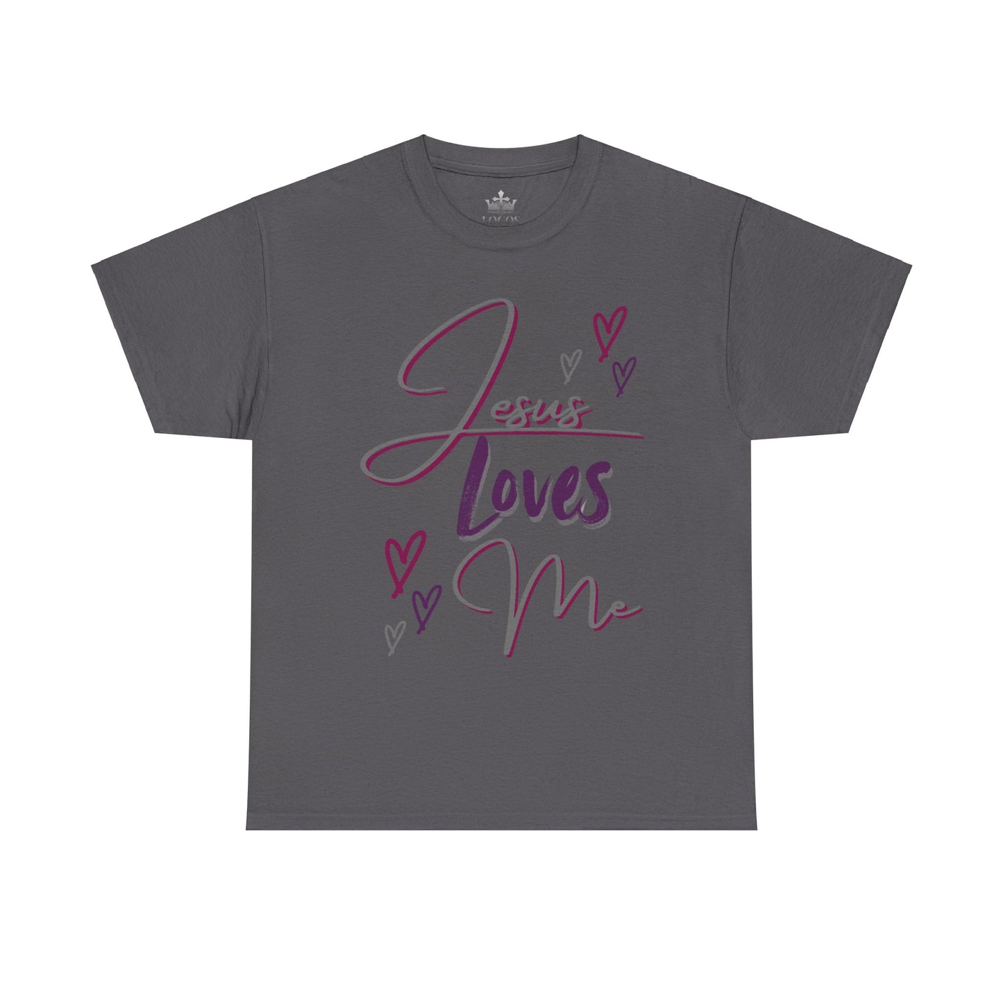 "Jesus Loves Me" (Dark Fabric Design) Women's Cotton Tee