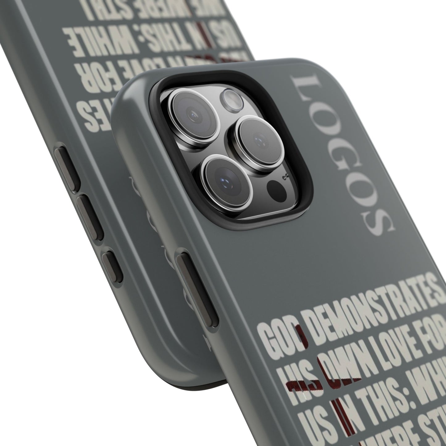 Romans 5:8 - Christian Phone Case - Gray