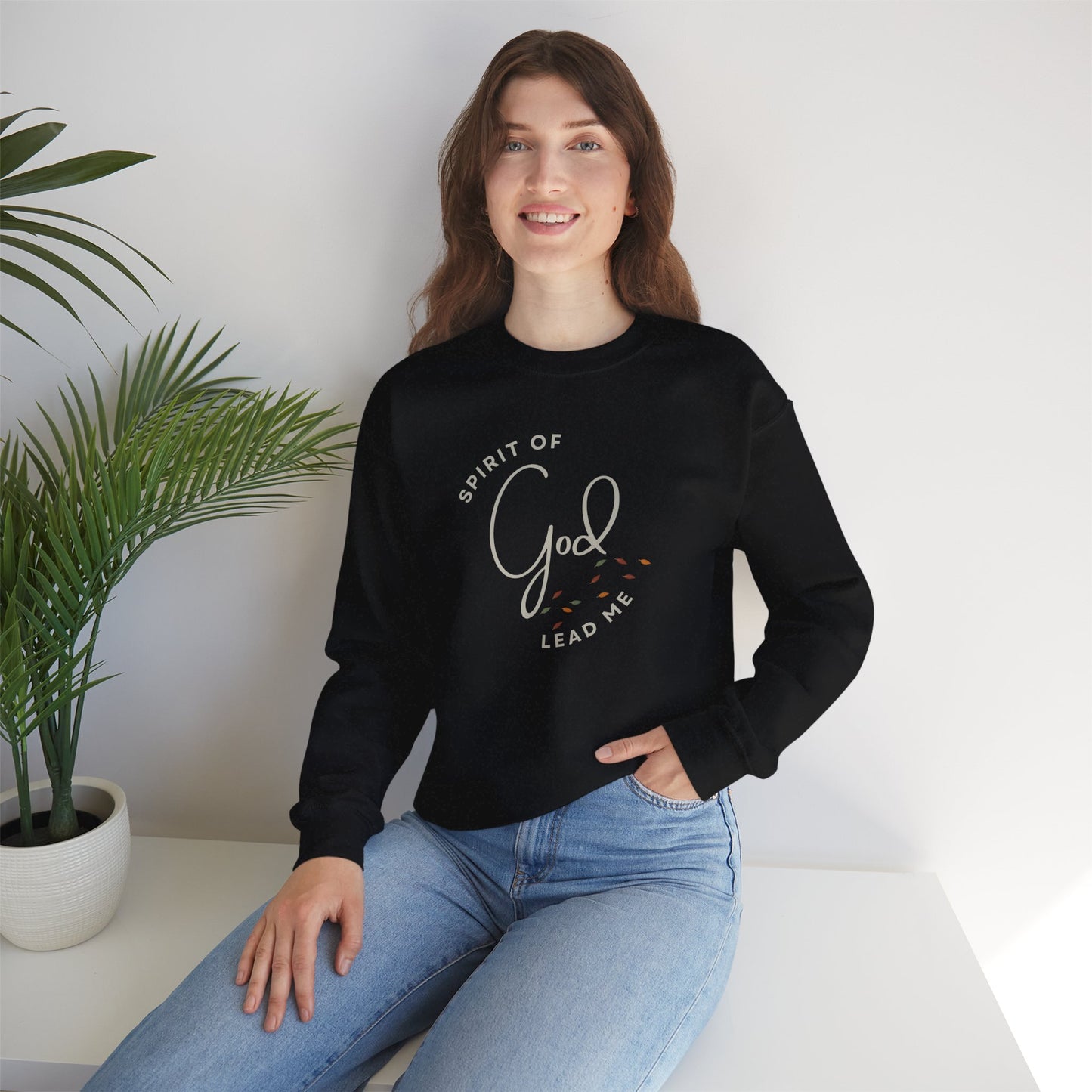 "Spirit Lead Me" (Dark Fabric Design) Women's Sweatshirt