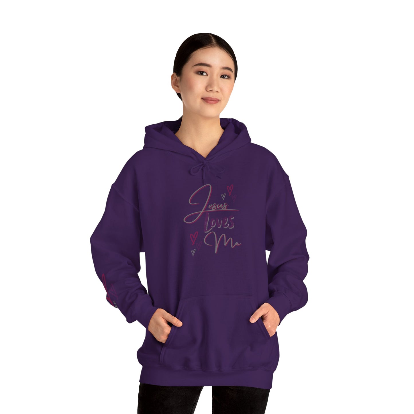 "Jesus Loves Me" (Dark Fabric Design) Women's Hoodie