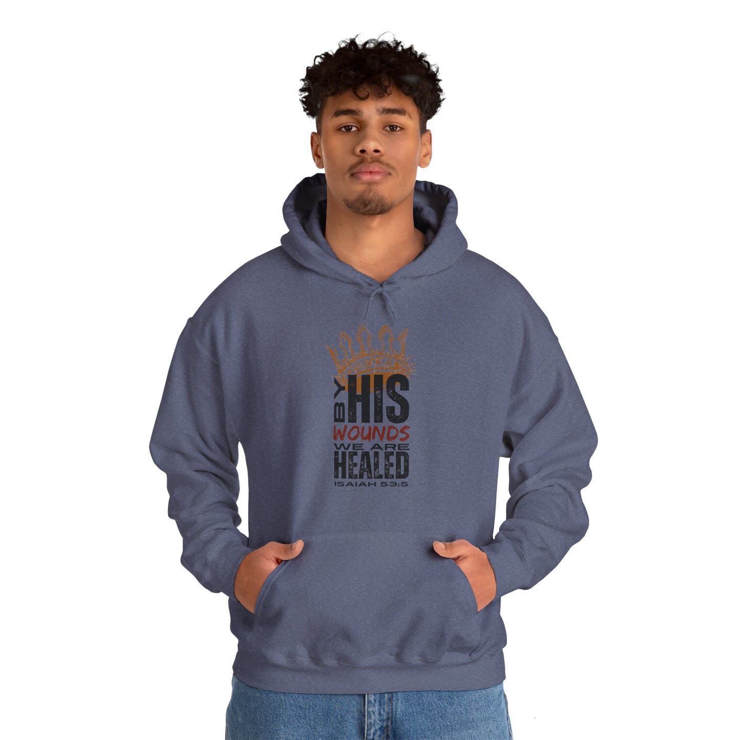 Christ Our Healer - Christian Hooded Sweatshirt- Isaiah 53:5