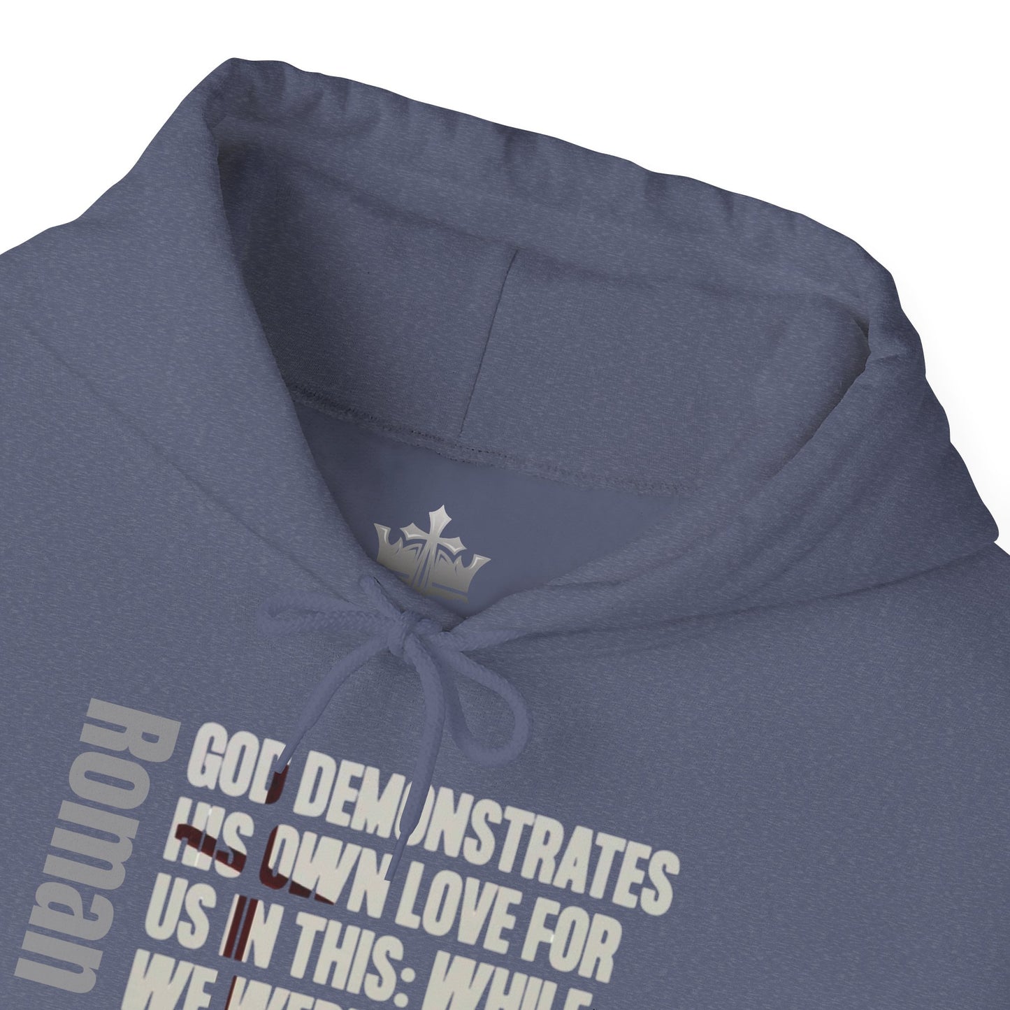 Romans 5:8 Men's Scripture Hoodie by Logos