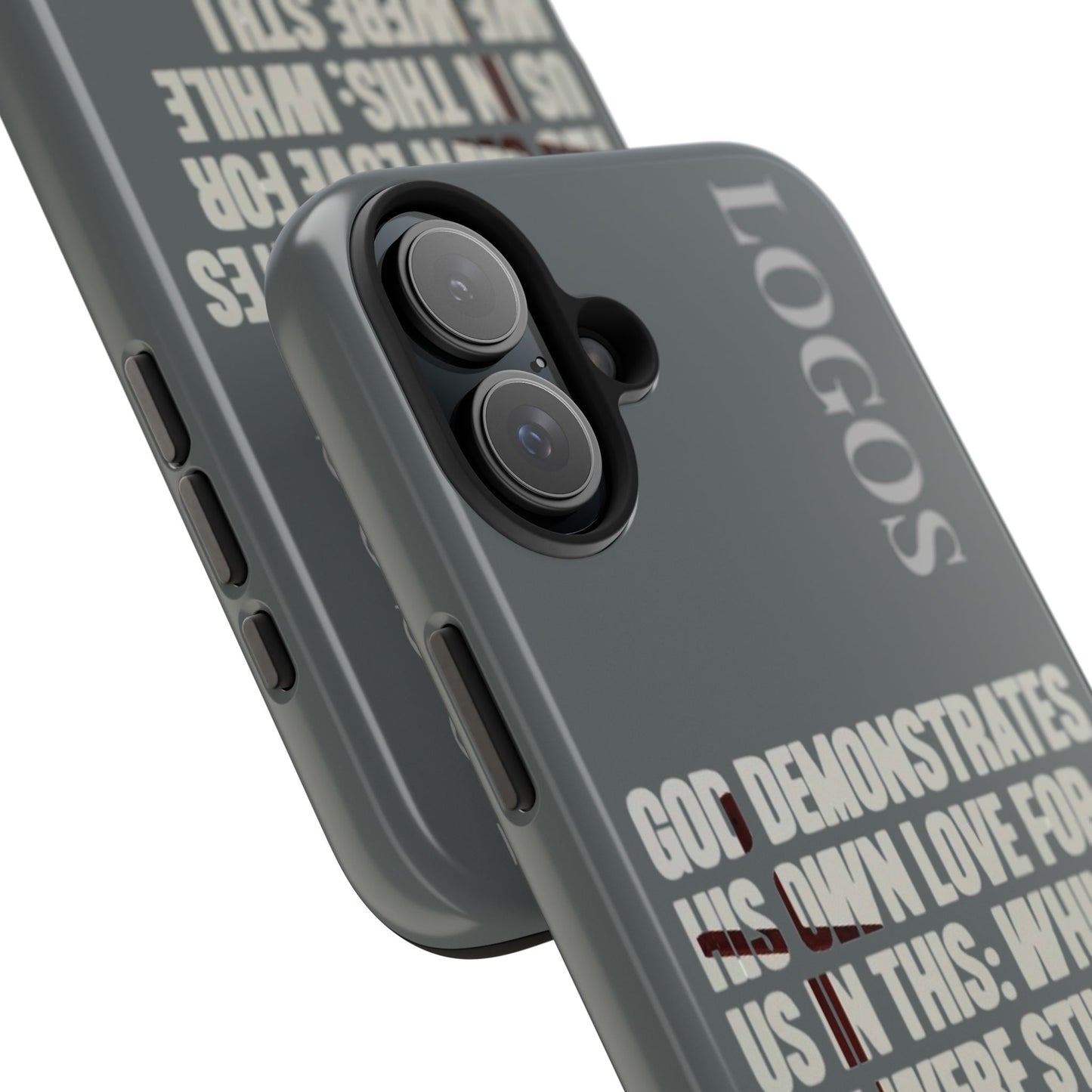 Romans 5:8 - Christian Phone Case - Gray