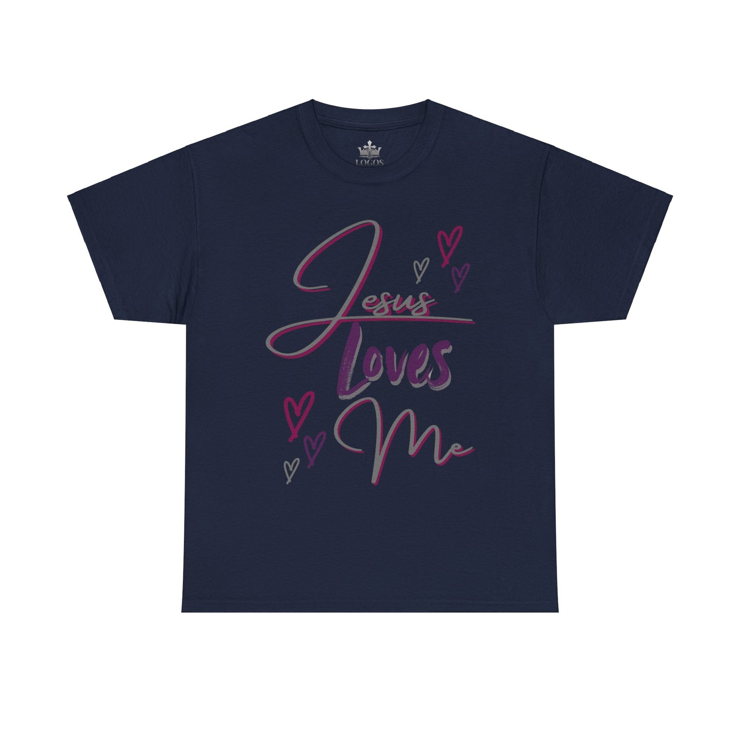"Jesus Loves Me" (Dark Fabric Design) Women's Cotton Tee