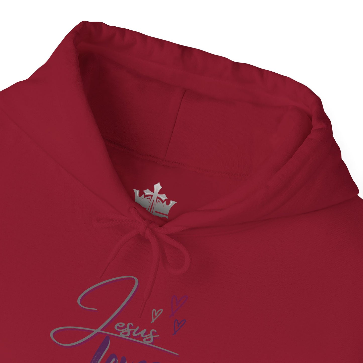 "Jesus Loves Me" (Dark Fabric Design) Women's Hoodie