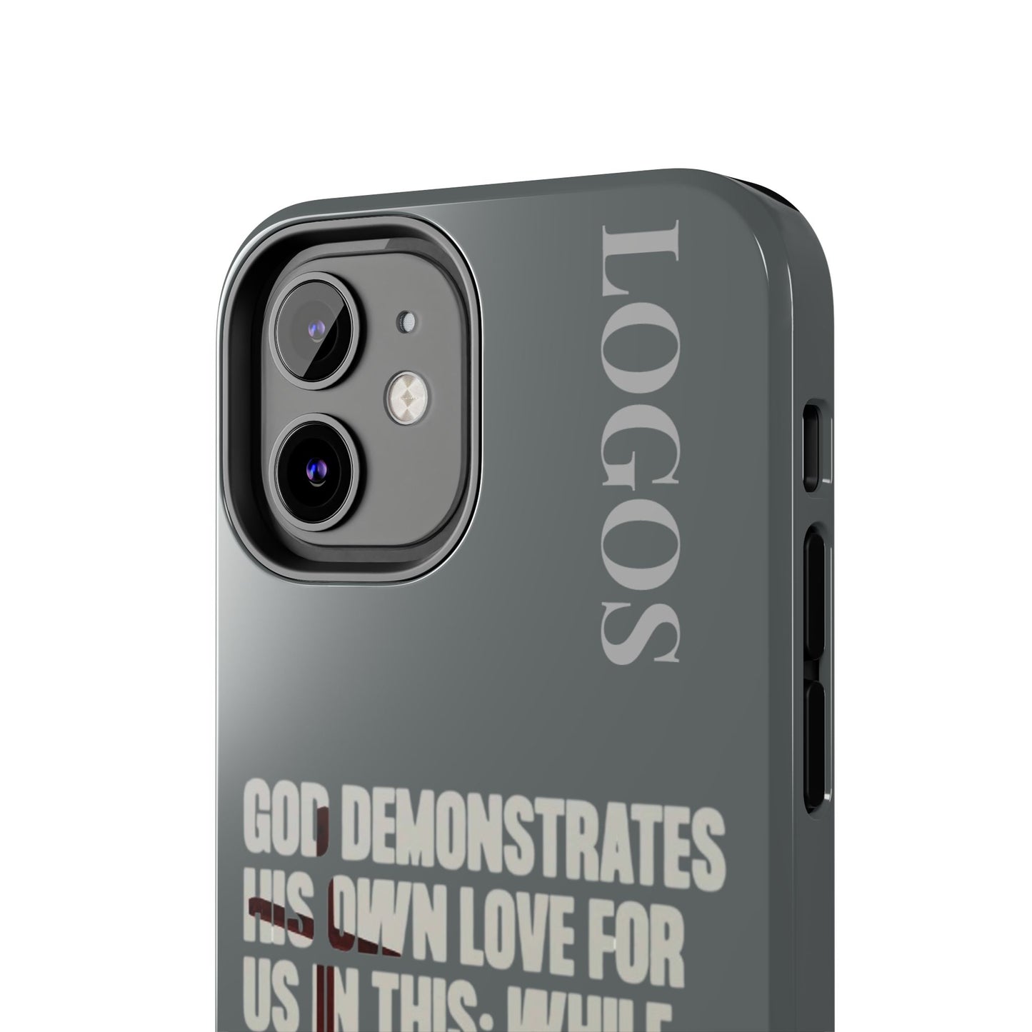Romans 5:8 - Christian Phone Case - Gray