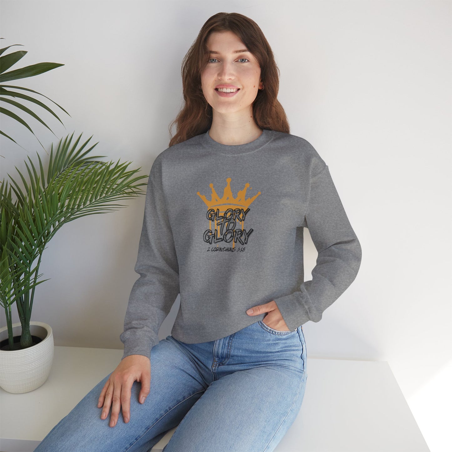 "Glory to Glory" Women's Sweatshirt- 2 Corinthians 3:18