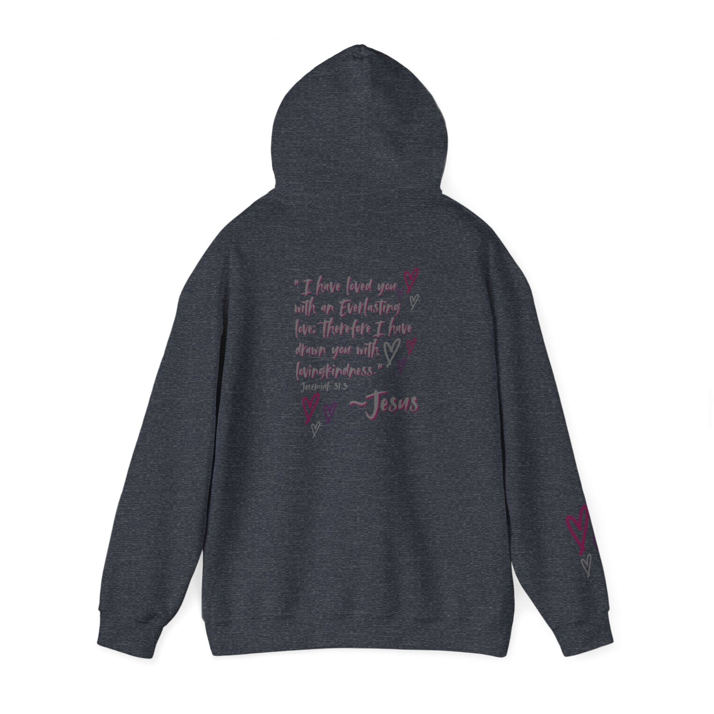"Jesus Loves Me" (Dark Fabric Design) Women's Hoodie