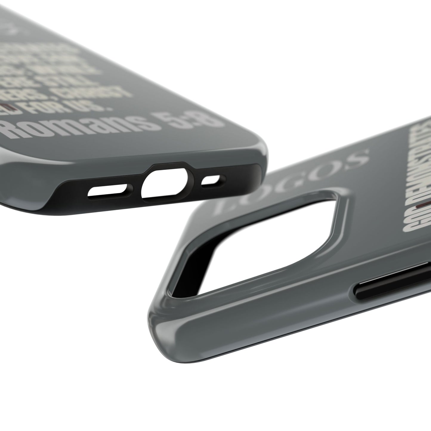 Romans 5:8 - Christian Phone Case - Gray