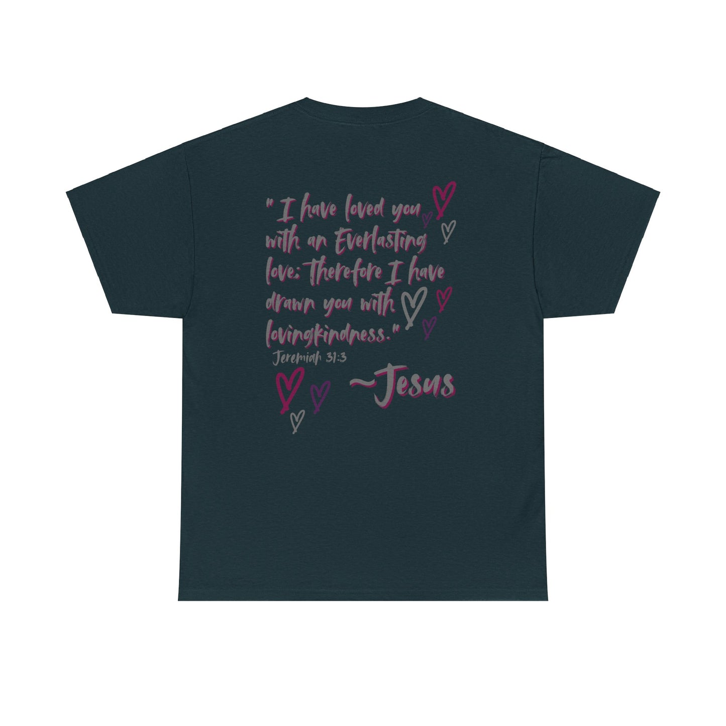 "Jesus Loves Me" (Dark Fabric Design) Women's Cotton Tee