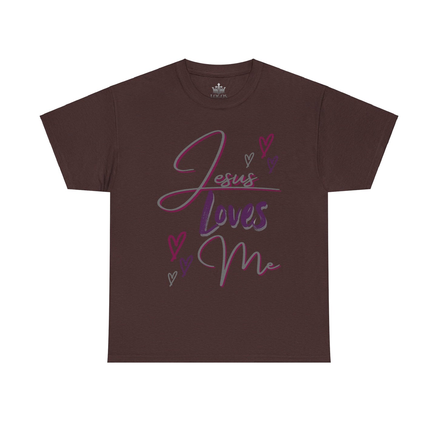 "Jesus Loves Me" (Dark Fabric Design) Women's Cotton Tee