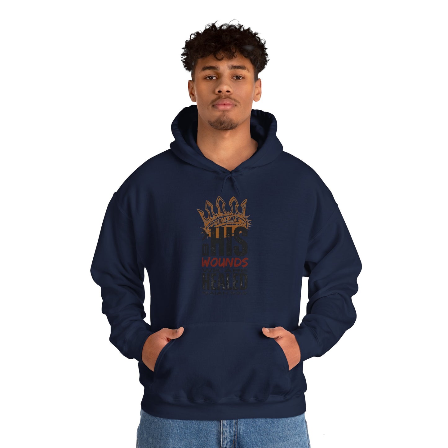Christ Our Healer - Christian Hooded Sweatshirt- Isaiah 53:5