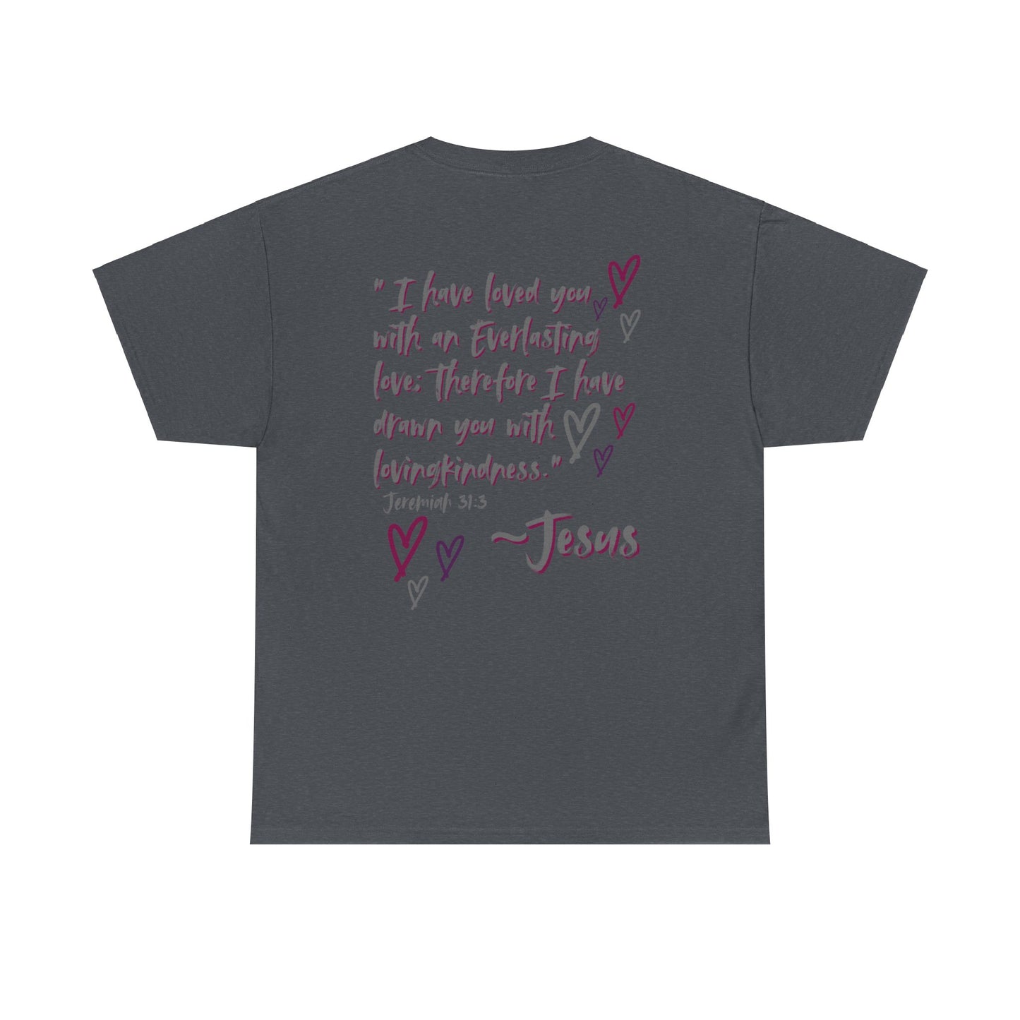 "Jesus Loves Me" (Dark Fabric Design) Women's Cotton Tee