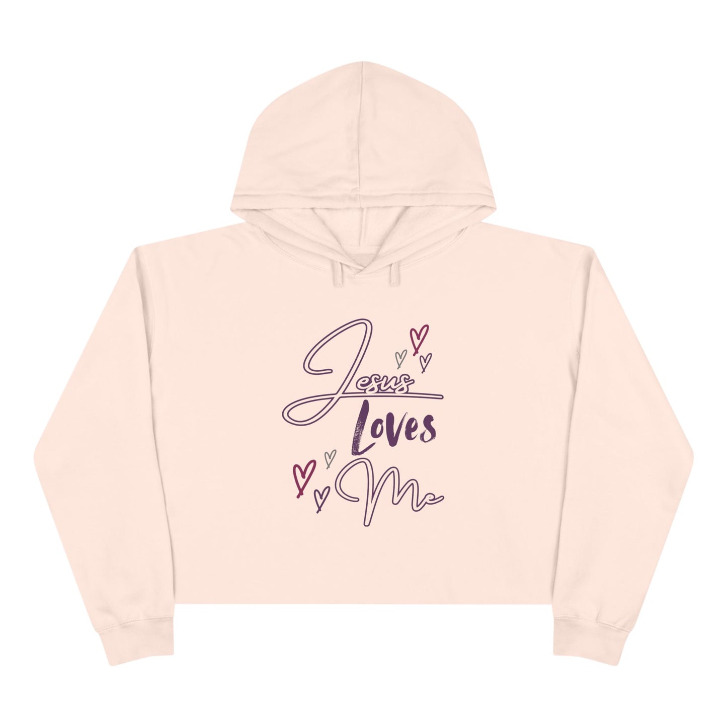 "Jesus Loves Me" Crop Hoodie