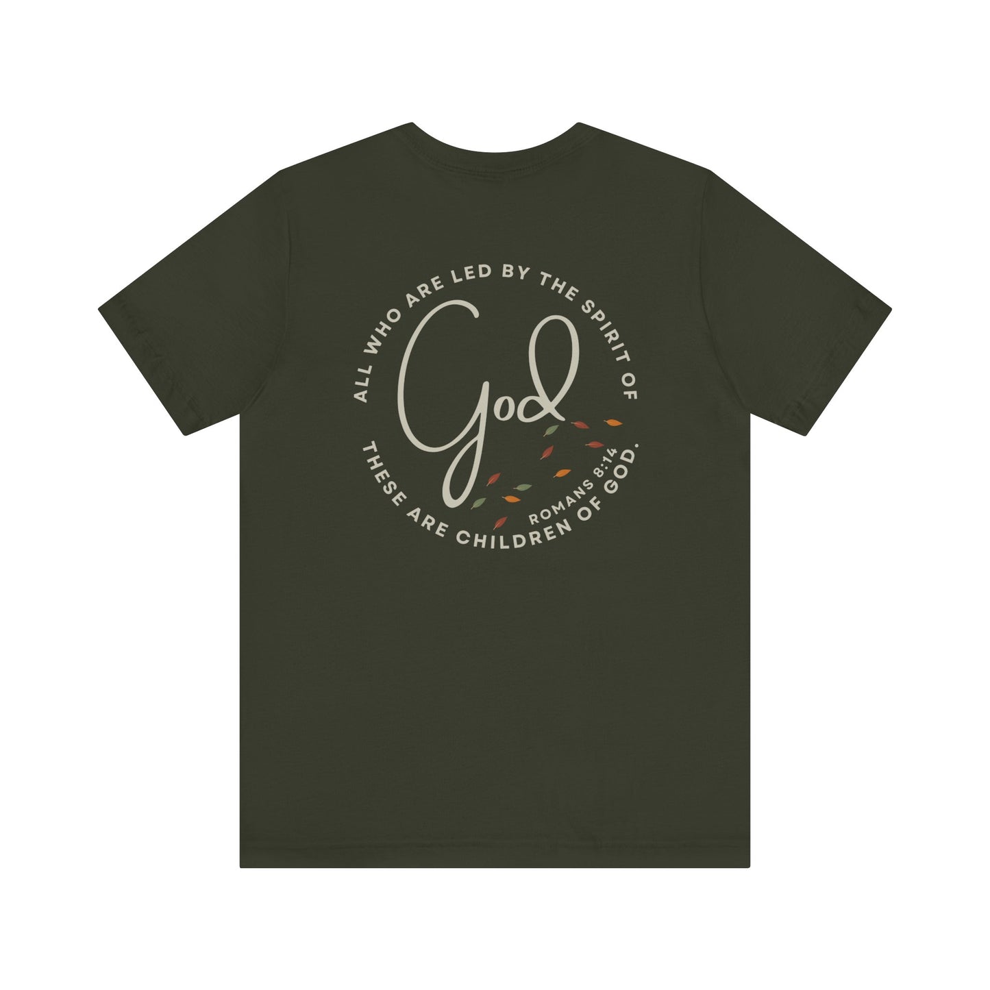 "Spirit Lead Me" T-Shirt - Romans 8:14 - Dark Fabric Design