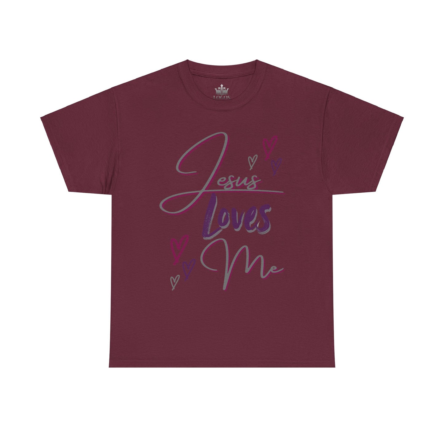 "Jesus Loves Me" (Dark Fabric Design) Women's Cotton Tee