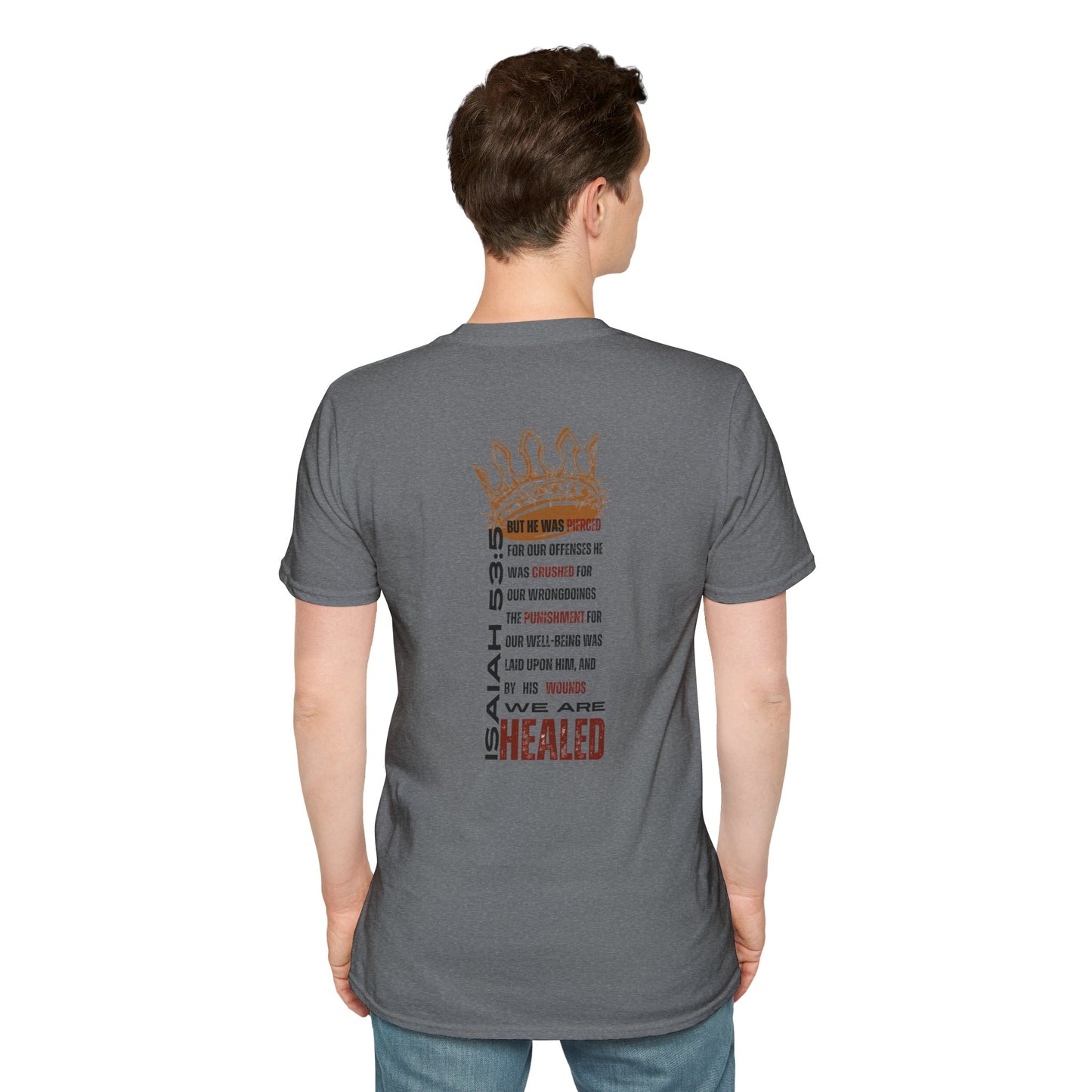 Christ Our Healer - Isaiah 53:5 Men's Apparel
