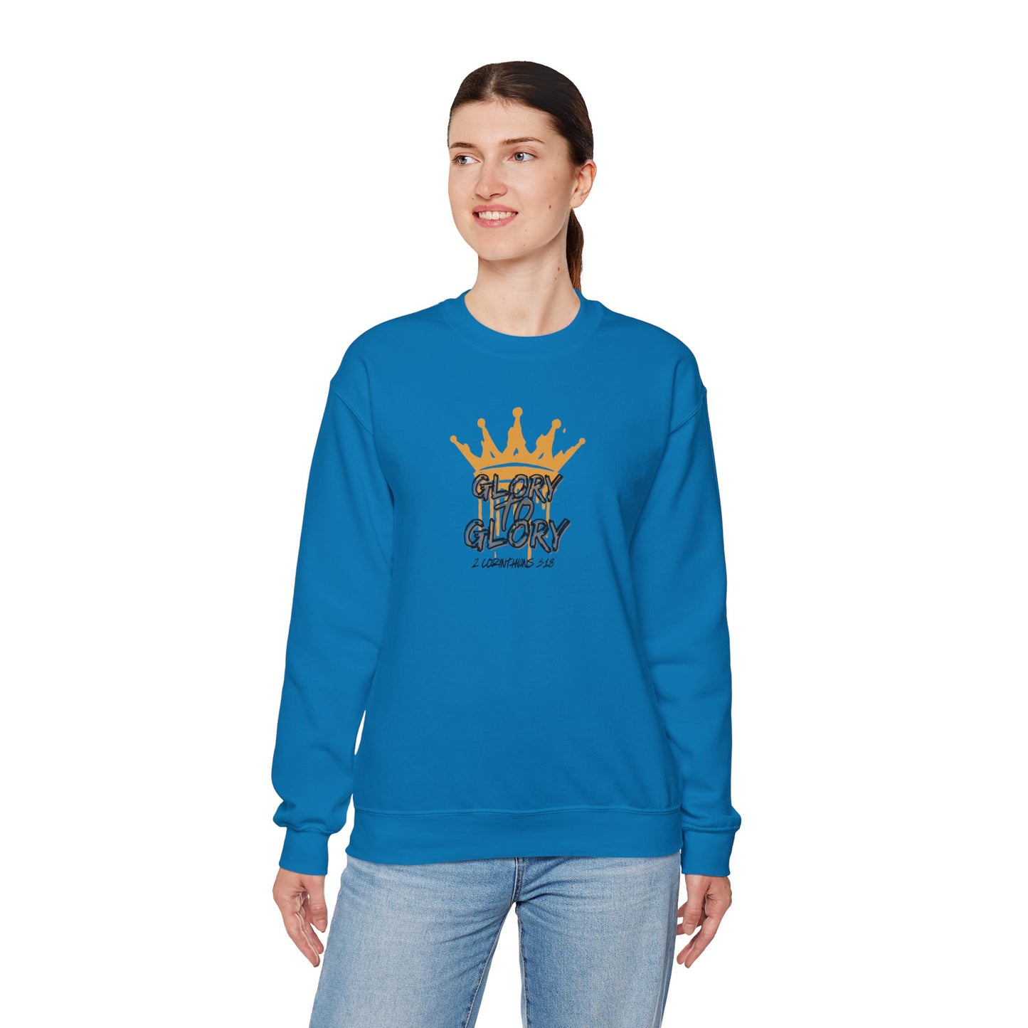 "Glory to Glory" Women's Sweatshirt- 2 Corinthians 3:18