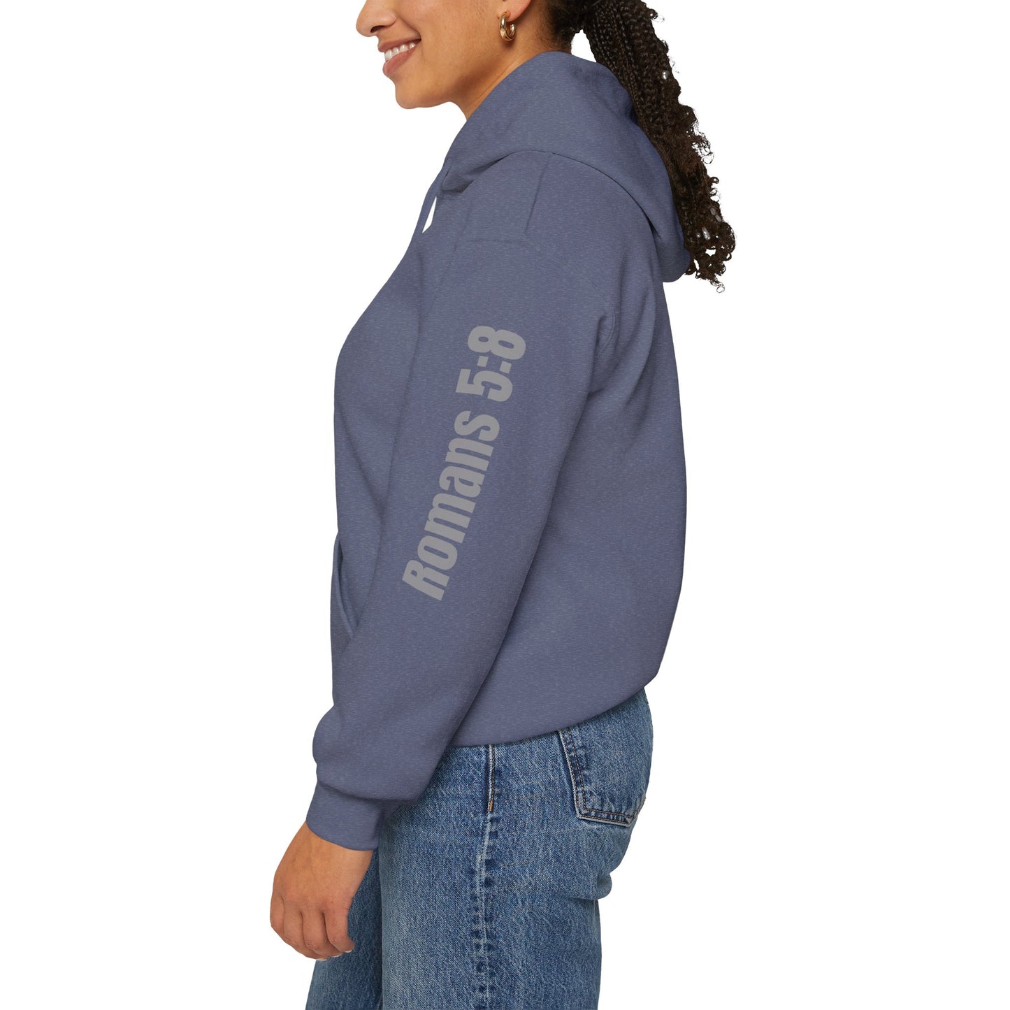 Romans 5:8 Men's Scripture Hoodie by Logos